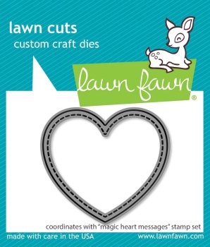 Lawn Fawn -  DIE Magic Heart Messages Coordinating