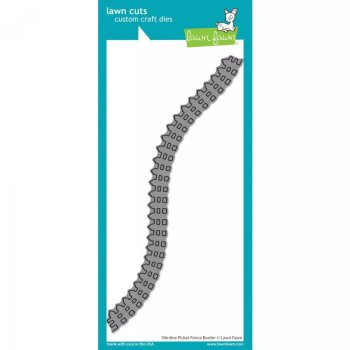 Lawn Cuts Custom Craft Dies - Slimline Picket Fence Border