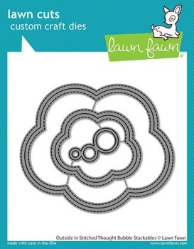 Lawn Fawn - Lawn Cuts - Outside In Stitched Thought Bubble Stackables