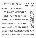 My Favorite Things - Clear Stamps - Woodland Words